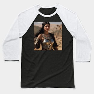 Ancient Turkish Woman Warrior  (ABAKAY) Baseball T-Shirt